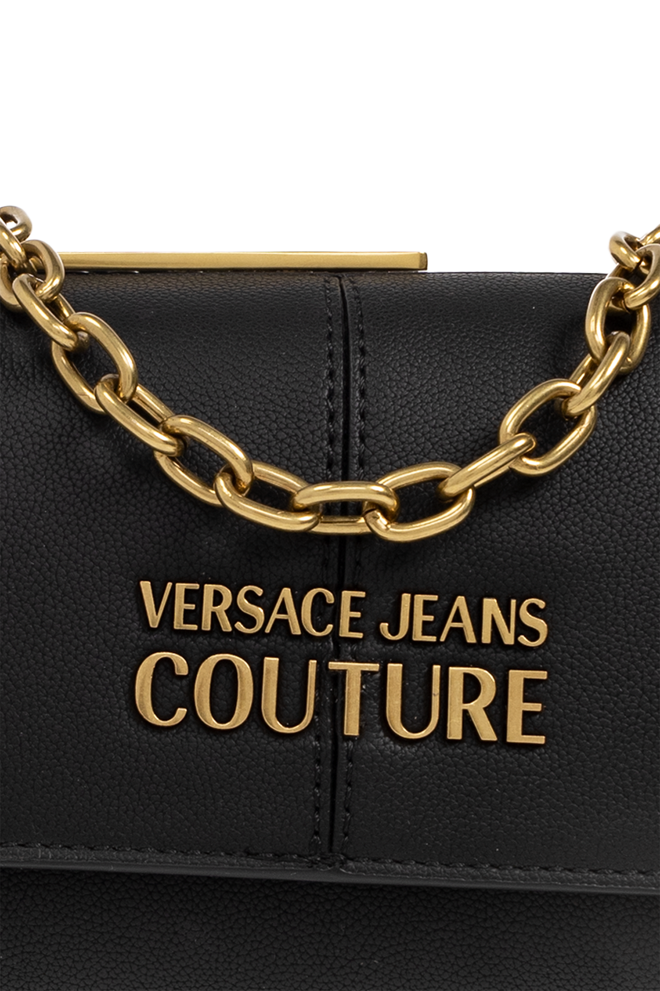 VERSACE JEANS COUTURE☆ロゴCoutureバッグblack【関税送料込】 Logo Couture V-Emblem Crossbody Bag Black,Gold | VERSACE